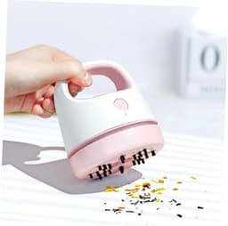 Mini Stofzuiger - Draadloze Reiniger - Bureau Schoonmaken - USB Oplaadbaar - 9.9 x 8.6 cm - Roze — thumbnail 4