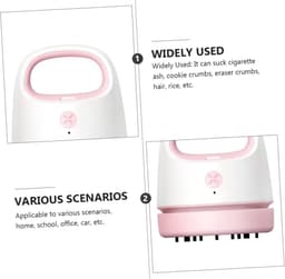 Draagbare Mini Stofzuiger - Bureau Reiniger - Kruimels Verwijderen - USB Oplaadbaar - 9.9 cm - Roze — thumbnail 5