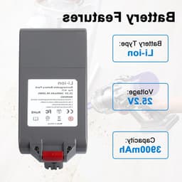 Krachtige 25.2V 3900mAh Snap-in Accu voor Dyson V11 en V15, V11 Torque Drive, V11 Absolute, V11 Fluffy - Vervangingsbatterij voor langdurig gebruik en optimale prestaties — thumbnail 4