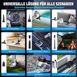 Draagbare Stofzuiger - Schoonmaker - Auto en Thuis - 4-in-1 Functie - 200 ml - Zilverzwart — thumbnail 3