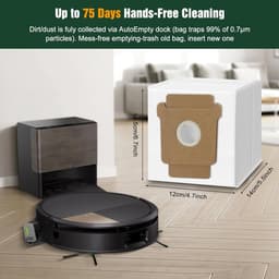 19 stuks accessoires voor de iRobot Roomba Max 705 combo/Roomba Max 700 Series Combo robotstofzuiger/Roomba Max 706 Combo - 2 hoofdborstels, 1 rolmop, 6 zijborstels, 6 filters, 4 stofzakken — thumbnail 4