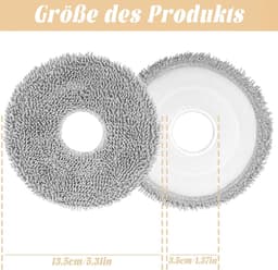 Dailygoods- Wisdoeken 12 Stuks - Herbruikbare Microvezel - Compatibel met Dreame X50/X40/L20 Ultra - Xiaomi X20 Pro/Max - Wasbare Dweilpads - Universele Pasvorm — thumbnail 2