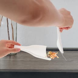 Mini Schoonmaakset - Stoffer Bezem - Bureau Schoonmaken - Compact Ontwerp - 19.5 cm - Wit — thumbnail 4