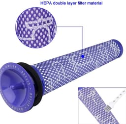 4-delige filtervervangingsset voor Dyson V8 Absolute - V7 Absolute - V7 Motorhead en V7 Animal stofzuigers. 2 filters voor de motor en 2 HEPA-voorfilters. Vergelijkbaar met onderdeelnummer DY-96566101 en DY-96747801. — thumbnail 3