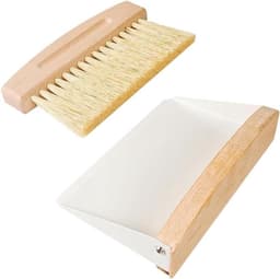 Kleine Stoffer en Blik - Mini Borstel Set - Tafel Schoonmaken - Magnetisch Ontwerp - 15x10.5cm - Wit — thumbnail 1