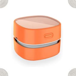 KZQ USB-oplaadbare toetsenbordstofzuiger, tot 300 minuten batterijduur, 360° draaibaar, perfect cadeau, geschikt voor bureaus, lades, toetsenborden en haar (oranje, oplaadbaar). — thumbnail 1