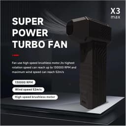 Krachtige Ventilator - Mini Jet Fan - Efficiënt Reinigen - Borstelloze Motor - 130.000 RPM - Zwart — thumbnail 3