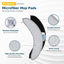 4 stuks vervangende dweilpads voor iRobot Roomba Combo j7+/ j9+ accessoires - microvezel wasbaar dweilpad voor iRobot Roomba Combo j7+/ j9+ robotstofzuiger en dweil (niet geschikt voor Roomba) — thumbnail 2