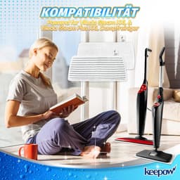 10 Stück für Vileda Steam Plus XXL Dampfreiniger Ersatzbezüge, Waschbar Mikrofaser Ersatzbezug für Vileda Dampfreiniger - für Vileda Steam XXL Dampfreiniger Ersatzbezüge (5 Grau + 5 Weiß) — thumbnail 2
