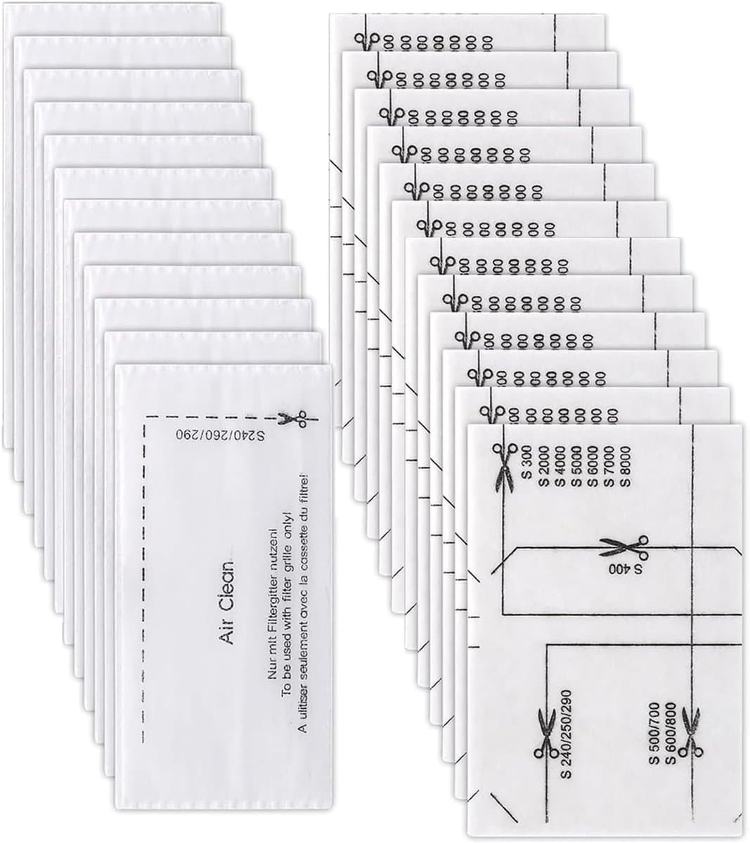 24stuks - filters geschikt voor Miele stofzuiger [Compact C1 & C2, Complete C2 & C3, S8340] 12 motorbeschermingsfilters en 12 uitlaatluchtfilters, vervangingsfilters geschikt voor Miele stofzuigers S4000, S5000, S6000 — afbeelding 1