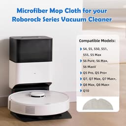 6 Stuks Reinigingsdoeken voor Roborock Q5 Pro/Q5 Pro+/Q8 Max/Q8 Max+/S5/S5 Max/S6/S6 Pure/S6 MaxV/Q7/Q7 Max Robotstofzuiger - Herbruikbaar en Wasbaar - Reservedoek — thumbnail 2