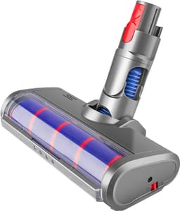ZENC® Zuigmond Geschikt Voor Dyson V15, V11, V10, V8 & V7 Steelstofzuiger - Zachte Borstel - Vloerborstel Met 4 LED Lampen - Opzetstuk - Mondstuk - Stofzuigeraccessoires - Grijs — thumbnail 1