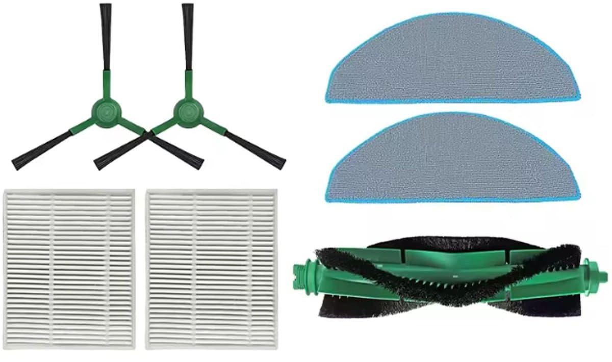 7-delige set: Hoofdborstel + Zijborstel + HEPA-filter + Dweildoek - compatibel met iRobot Roomba Combo Essential (RVG-Y1 Y0112/Y0140/Y0110 Q0120 Q011) 104/105 VAC /105 Combo Robotstofzuiger — afbeelding 1