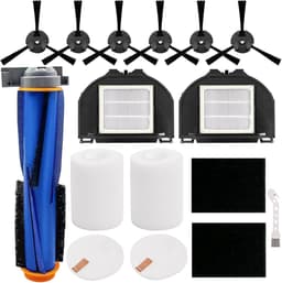 14stuks - Vervangingsset voor stofzuiger - geschikt voor Shark AV2310AE RV2310AE RV2320S UR2350AE - Accessoires - 1 Hoofdborstel - 6 Zijborstel - 2 Filter - 2 Zwarte katoen - 2 Witte katoen - 1 Zwanenhalsborstel — thumbnail 1