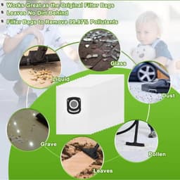 15 stuks Vervangende filterzakken - voor robotstofzuigers -compatibel met Rowenta ZR200520/540/720/ZR200540/ZR200720/RO64xx/RO63xx/RO68xx/RO39x — thumbnail 3