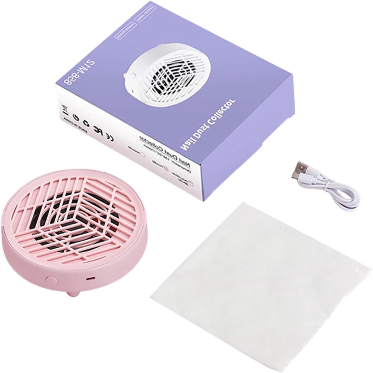 Nagelstofverzamelaar - Manicure stofzuiger - Nagels schoonmaken - Stille werking - Compact design - Wit — afbeelding 1