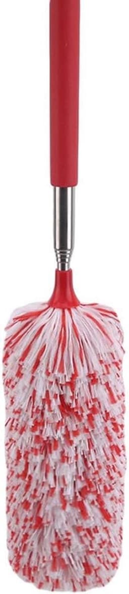Microvezel Stoffer - Stofwisser Plafond - Hoge Oppervlakken Reinigen - Uitschuifbaar Handvat - 32-80cm - Rood — thumbnail 3