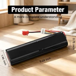 Stofzuiger Accu - Vervangende Batterij - Huishoudelijk Werk - Snelle Installatie - 14.4V 2600mAh - Zwart — thumbnail 3