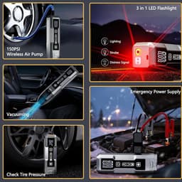 Handstofzuiger met krachtige zuigkracht; draagbare mini-stofzuiger geschikt voor auto's en tapijten; lichtgewicht en draagbaar; accuduur tot 25-30 minuten. — thumbnail 2