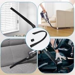 Lange verlengstuk voor platte zuigmond, accessoires, universele flexibele stofzuigmondstukken, stofzuigeropzetstuk, voegenzuigmond, stofzuigeraccessoires met 35/32 mm aansluiting, voor banken — thumbnail 3