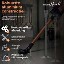 Universele stofzuigerhouder, compatibel met,,,,,,, vloerstandaard, accessoirestandaard, zwart — thumbnail 3