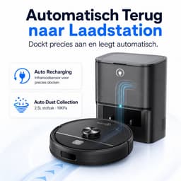 STEGA RoboCleaner Max - Robotstofzuiger met Leegstation en Dweilfunctie - 5000 Pa - LDS Lasernavigatie - App - 150 min — thumbnail 4