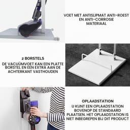 Stofzuigerhouder - Met wielen - Zonder boren - Voor Dyson — thumbnail 5