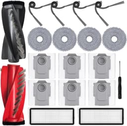 Accessoires Geschikt voor Roborock Qrevo Curv/Qrevo Curv S5X/Qrevo Edge/Qrevo Edge, S5A, JKOISL 1x Main rolborstel, 6x stofzak, 4x zijborstels, 2x filter 4x mopdoekjes — thumbnail 1