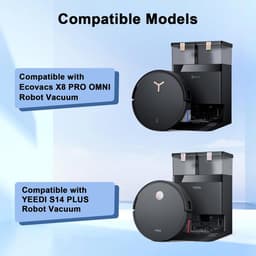 21stuks robotstofzuiger vervangingsonderdelen - geschikt voor Ecovacs Deebot x8 pro omni - met 6 stofzakken - 4 hepa filter - 6 zijborstels - 3 rolmoppen - 1 hoofdborstel - 1 borstel — thumbnail 5