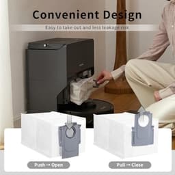 PromoHome 12 Stuks antibacteriële stofzakken Geschikt voor Roborock Saros 10R, Qrevo S, Qrevo Master, Qrevo Pro, Qrevo Curv, Qrevo Edge, S8 MaxV Ultra, S8 Max Ultra- 3 Liter — thumbnail 2