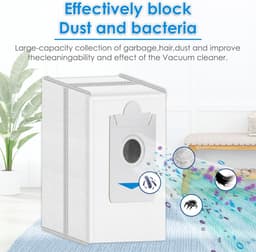(12 Stuks) T30S PRO Vervangende Stofzakken voor ECOVACS DEEBOT T30S/ T30S PRO/ X2/ X2 Omni/ X5 Omni/ X5 Pro Omni, Actieve Koolstoffilterlaag, Wegwerpzakken, Stofzuigerzakken (NIET VOOR T30S COMBO) — thumbnail 5