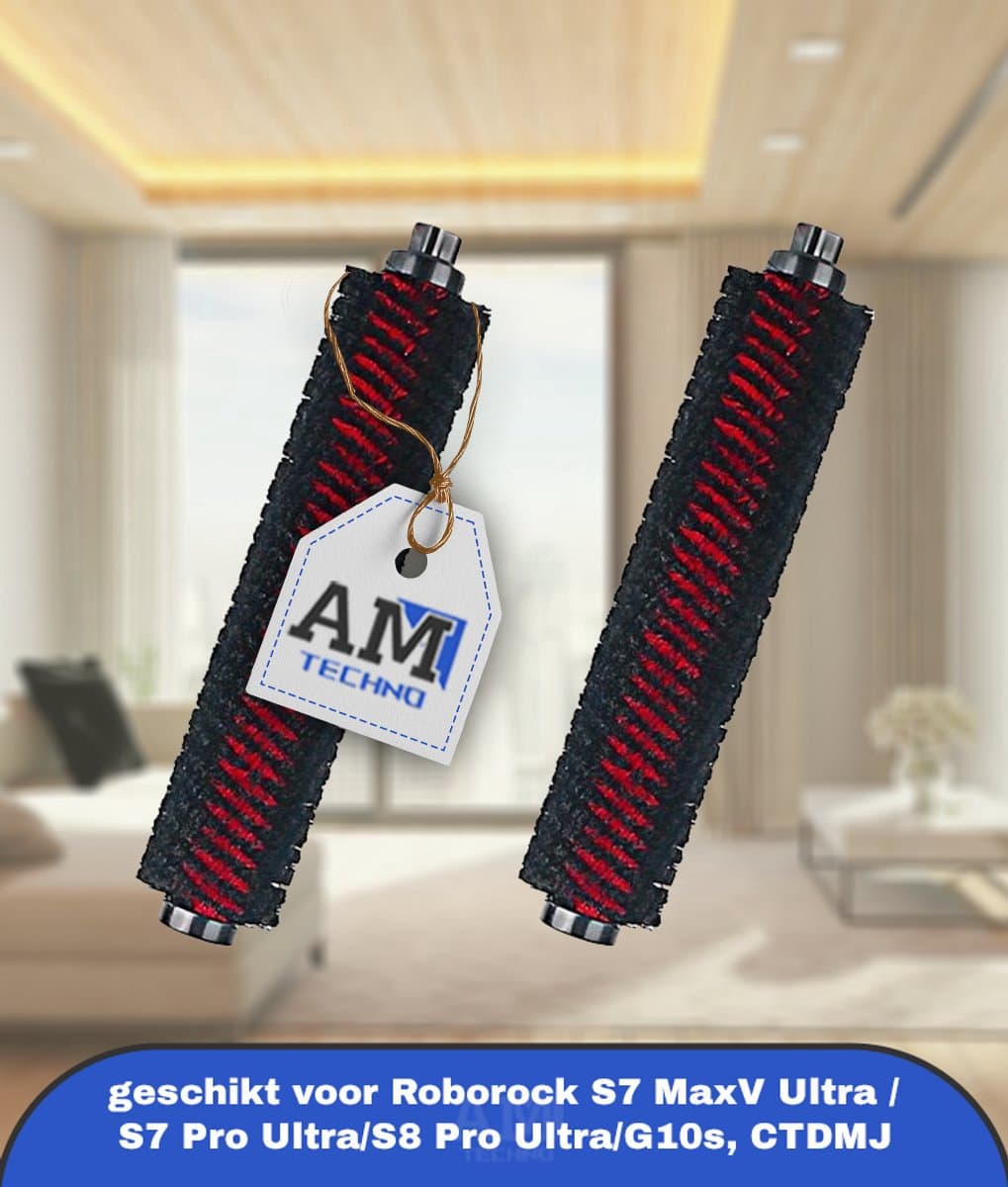 2 stuks reinigingsborstels geschikt voor Roborock S7 MaxV Ultra / S7 Pro Ultra/S8 Pro Ultra/G10s, CTDMJ rolborstel, onderhoudsborstel, afneembare accessoires voor hogedruk-reinigingsrollerborstels — afbeelding 1