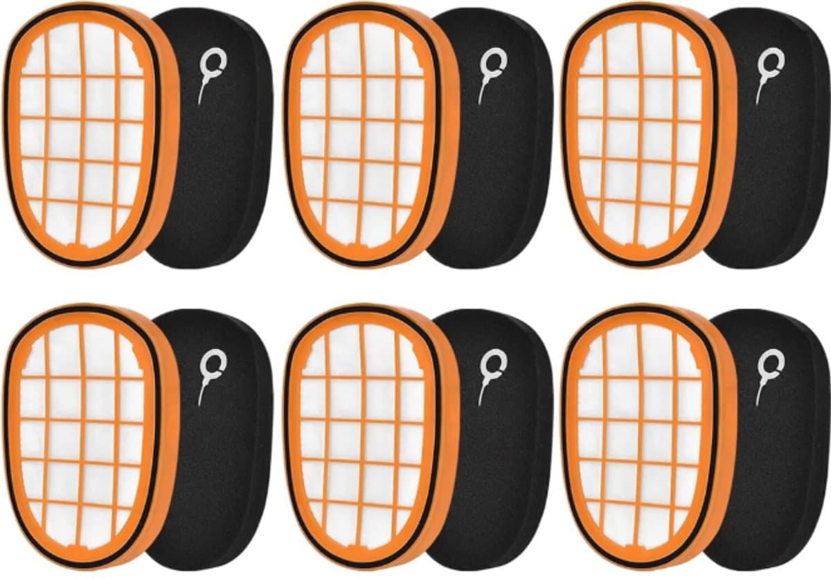 Geschikt voor 6 filters voor SpeedPro Max draadloze stofzuigers, waaronder FC6812, FC6813, FC6822, FC6823, FC6827, FC6908, FC6906 en FC6904. Vervangende filteraccessoires. — afbeelding 1