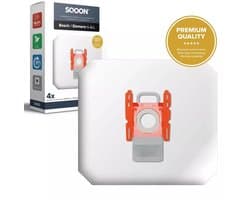 SQOON® Stofzuigerzak geschikt voor Bosch & Siemens BBZ16GALL / BBZ41FGALL Series - Alle Bosch & Siemens stofzuigers | Rode aansluiting - 4 stuks