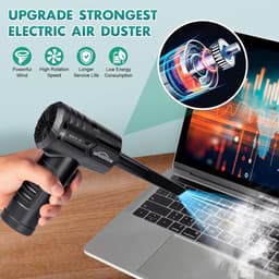 RFWR® Draadloze Elektrische Stofblazer - Krachtige Luchtblazer met Oplaadbare Accu en Diverse Accessoires voor Grondige Reiniging — thumbnail 3
