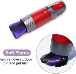 Geschikt voor Traceless stofborstel, anti-kras stofborstel voor Dyson V15 V12 V11 V10 V8 V7 stofzuiger stofborstelkop vervangende accessoire — thumbnail 4