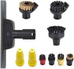 Geschikt voor 10 stuks vervangende opzetstukken, compatibel met Karcher raamreiniger, stoomtrekker, hardnekkige vlekken verwijderen, duurzame nylon borstelkop - geschikt voor SC1 SC2 SC3 SC4 SC5 SC7 CTK10-Belle's product — thumbnail 1