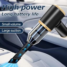 Draagbare Kruimeldief - Handstofzuiger Krachtig - Auto Interieur Reinigen - Hoge Zuigkracht 210000PA - Compact Ontwerp - Roze — thumbnail 5