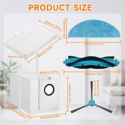 Vervangende onderdelen - geschikt voor Cecotec Conga 8290 Immortal - 7490 Immortal - Accessoireset voor Robotstofzuiger - Stofzuiger Onderdelen - stofzuigeronderdelen - stofzuigerzakken - vacuum cleaner - 17 stuks — thumbnail 5