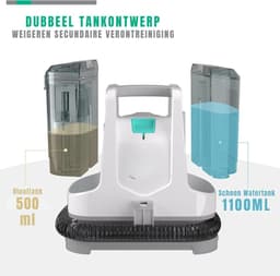 Aurixi® Tapijtreiniger machine - Tapijtreiniger - Tapijtreiniger apparaat - Grijs - ‎15cm x 29cm x 27cm — thumbnail 4