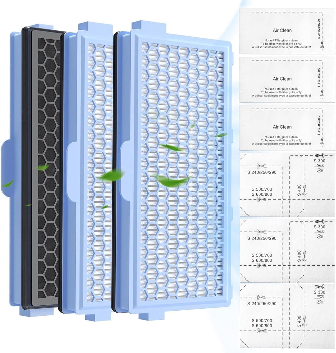 3 STUK(S) Koolstof Filter - Geschikt voor Miele - Vervangt SF-HA 50 - Hepa Airclean 50 Filter - COMBIDEAL — afbeelding 1