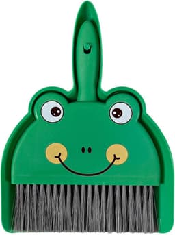 Mini Stoffer Blik - Kleine Set - Bureau Reinigen - Verzonken Clip Design - 23 x 18 cm - Groen — thumbnail 1
