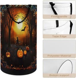 Wasmand - Vuilnisbak Kleding - Kleding Opbergen - Waterdicht Vochtbestendig - 40x69cm - Halloween — thumbnail 5