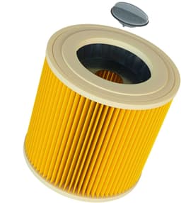 vhbw geplooid vervangingsfilter voor Kärcher 2.863-303.0, 6.414-772.0, 6.414-552.0, 9.755-260.0, 6.414-547.0 stofzuigers - cartridgefilter geel, wasbaar — thumbnail 2