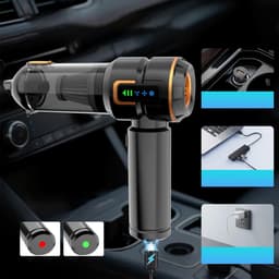 REDOM Stofzuiger 16.000 Pa – Draadloze handstofzuiger met krachtige zuigkracht – 3 standen – 4-in-1 zuigen, blazen, opblazen en leeglopen – Auto en huis – Zwart Goud — thumbnail 3