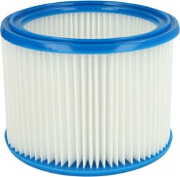 vhbw geplooid filter compatibel met Makita VC3011L, VC2512L, VC3012M, VC3511L, VC2012L, VC2010L, VYS 25, VC2511, VC3012L stofzuigers - cartridgefilter blauw wit — thumbnail 2