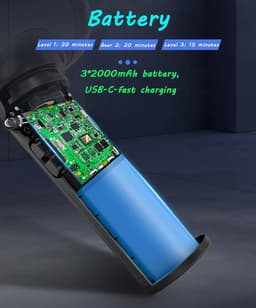 Elektrische Luchtblazer - Stofverzamelaar - Apparaten Reinigen - Krachtige 90.000 RPM - 3 Snelheden - Zwart — thumbnail 4