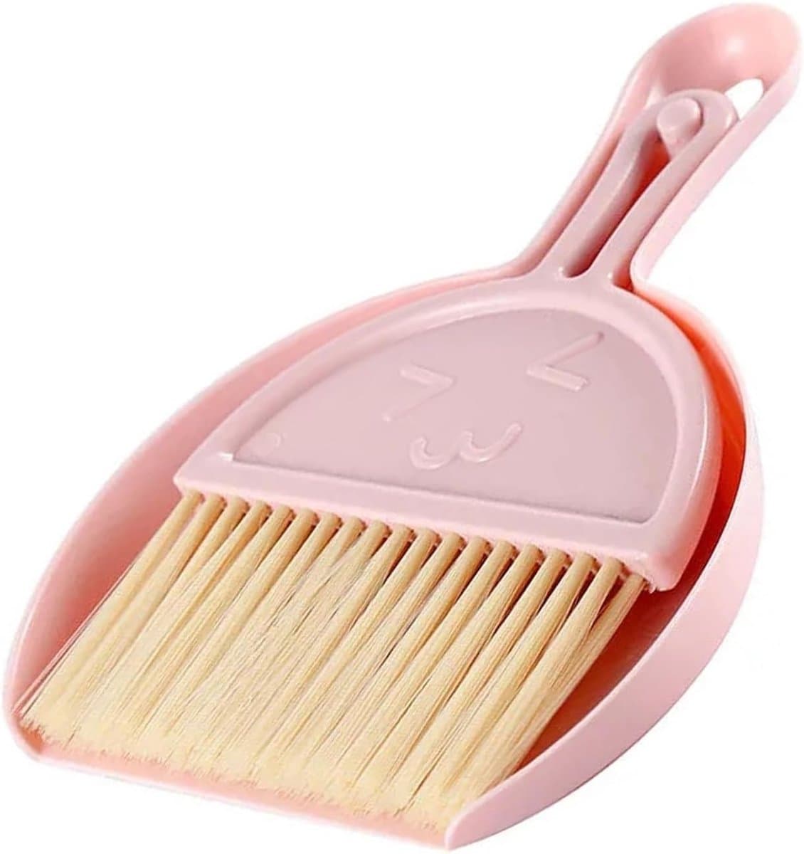 Kleine bezem stoffer - Mini schoonmaakset - Snel opruimen - Zachte borstelharen - Compact ontwerp - Grijs — afbeelding 1