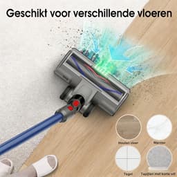 Stofzuigerborstel - Zuigmond Geschikt voor Dyson Steelstofzuiger V7/V8/V10/V11/V15/G5 - Vloerzuigmond - Stofzuigermondstuk - Stofzuigeraccessoires - Met LED Lampen - Zwart — thumbnail 2