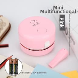 Mini Stofzuiger - Draagbare Reiniger - Bureau Schoonmaken - 360 Graden Mondstuk - 8.2 x 8.2 x 6 cm - Rood — thumbnail 3